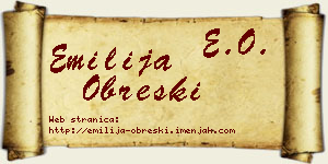 Emilija Obreški vizit kartica